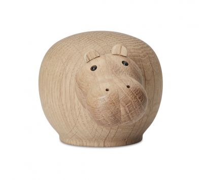 Hibo Hippopotamus Nilpferd Holzfigur Mini Woud